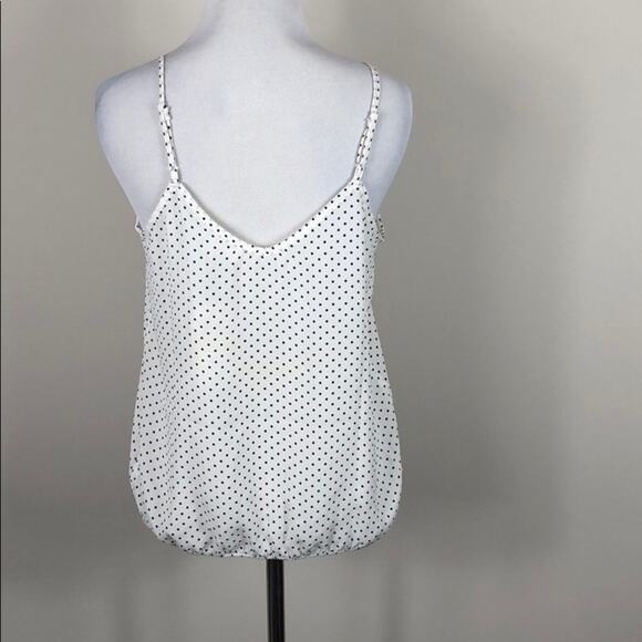 Hippie Rose Top Polka Dot V Neck Faux Button - Picture 5 of 7